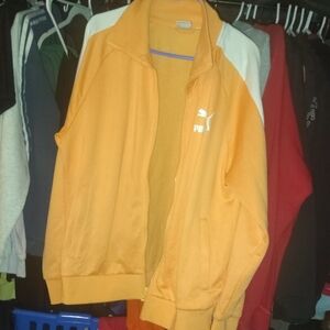 Puma Vibrant Orange Jacket with White Accents